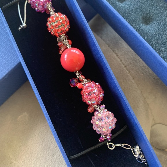 ⛔️SOLD⛔️Swarovski Rhum Bracelet Coral Pink Crystal - Picture 2 of 5